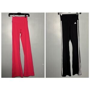 BUNDLE Womens 2-Pack Adidas Strength Over Fear Pink Black Small XS Leggings Yoga